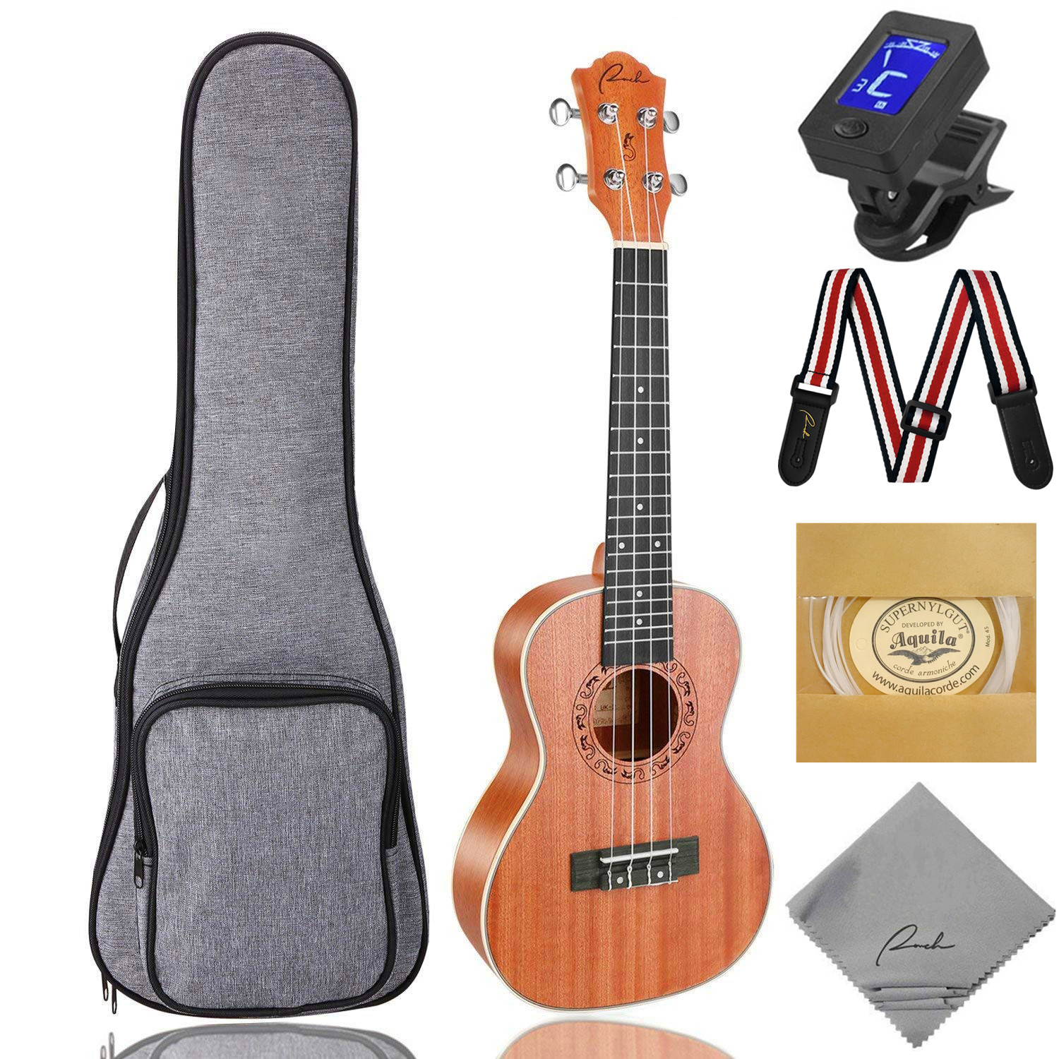 Vejrudsigt forholdsord Ingeniører Ranch Concert Ukulele For Beginner, Adults Kits [23 inch]