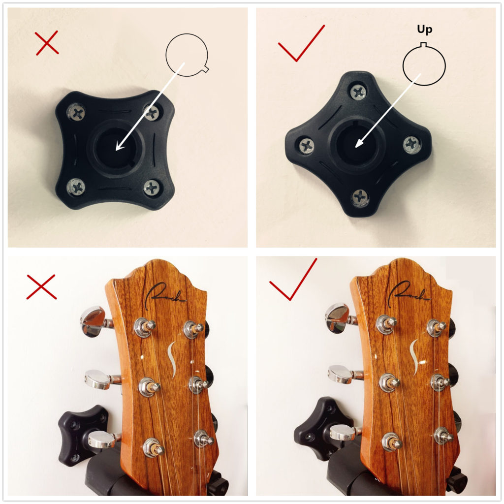 Ranch Ukulele Guitar Wall Mount - Electric Acoustic Guitars Hanger Stands Rack Hook Holder Black ukeleles