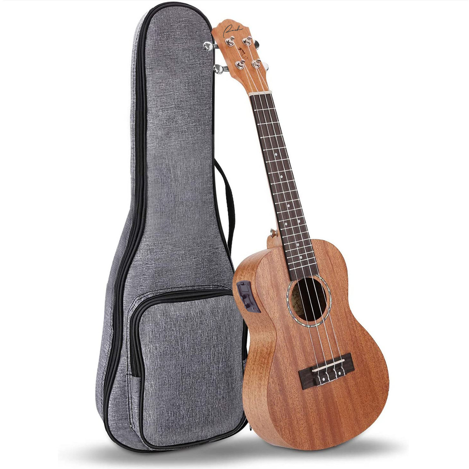 Solid Electric Concert Ukulele For Beginner, 23 inch