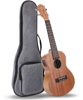 Electric Ukulele Concert Ranch EQ 23 inch Professional Wooden Ukelele Instrument
