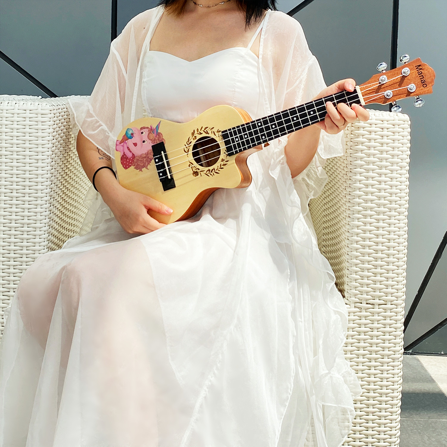 unicorn Concert Ukulele ukalalee ukeleles ukuleles ukalelee uke yukalalee ukeles eukalele eukalali yukalalee beginner Manao 23 Inch Ukelele Beginners Kit Ukele Instrument Pack