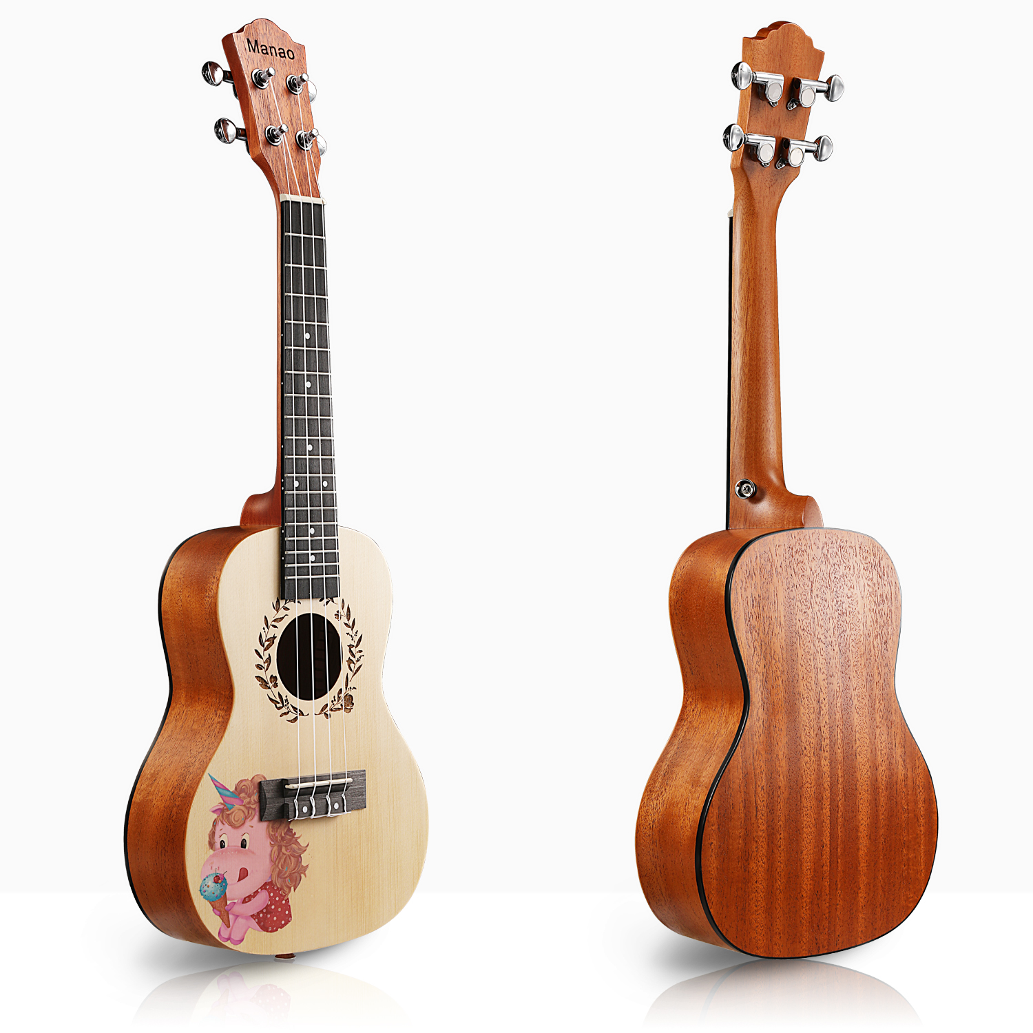 unicorn Concert Ukulele ukalalee ukeleles ukuleles ukalelee uke yukalalee ukeles eukalele yukalalee beginner Manao 23 Inch Ukelele Beginners Kit Ukele Pack Bundle Gig Bag