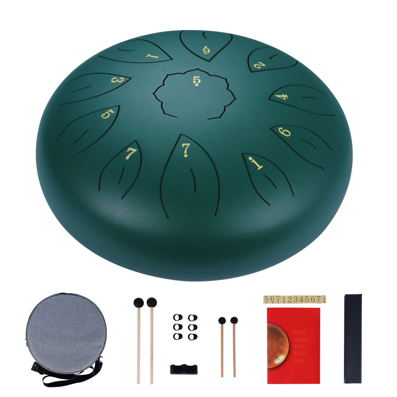 Ranch Steel Tongue Drum Kit 12 Inches 11 Notes Handpan Drum C Key Hand