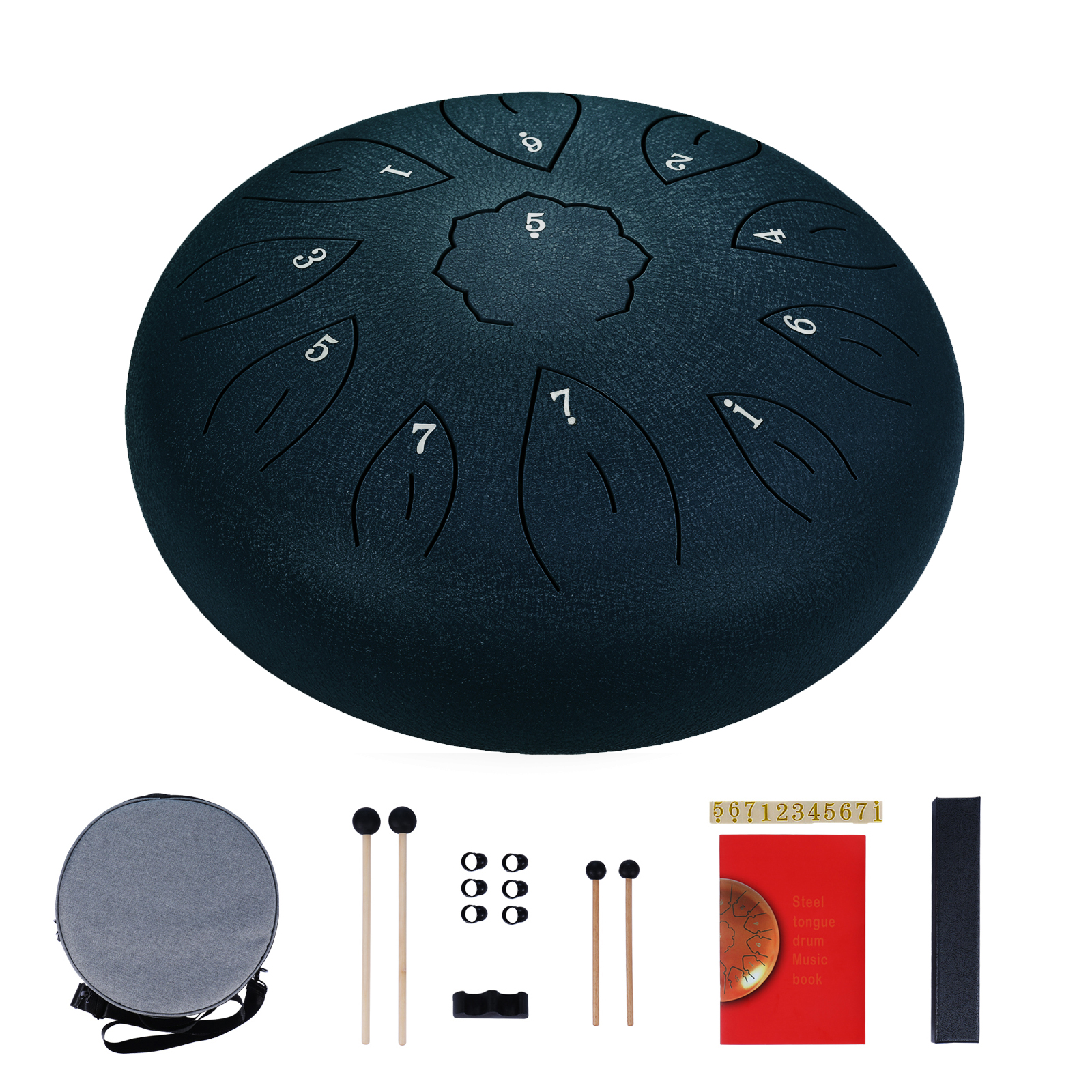 Ranch Steel Tongue Drum Kit 10 Inches 11 Notes Handpan Drum C Key Hand Drum for Beginners – Ranch Steel Drum Kit 10 Inches Notes -