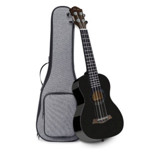 Ranch Tenor Ukulele Maple Top & Side & Back 26 inch Glossy Black Ukelele Bundle Gig bag