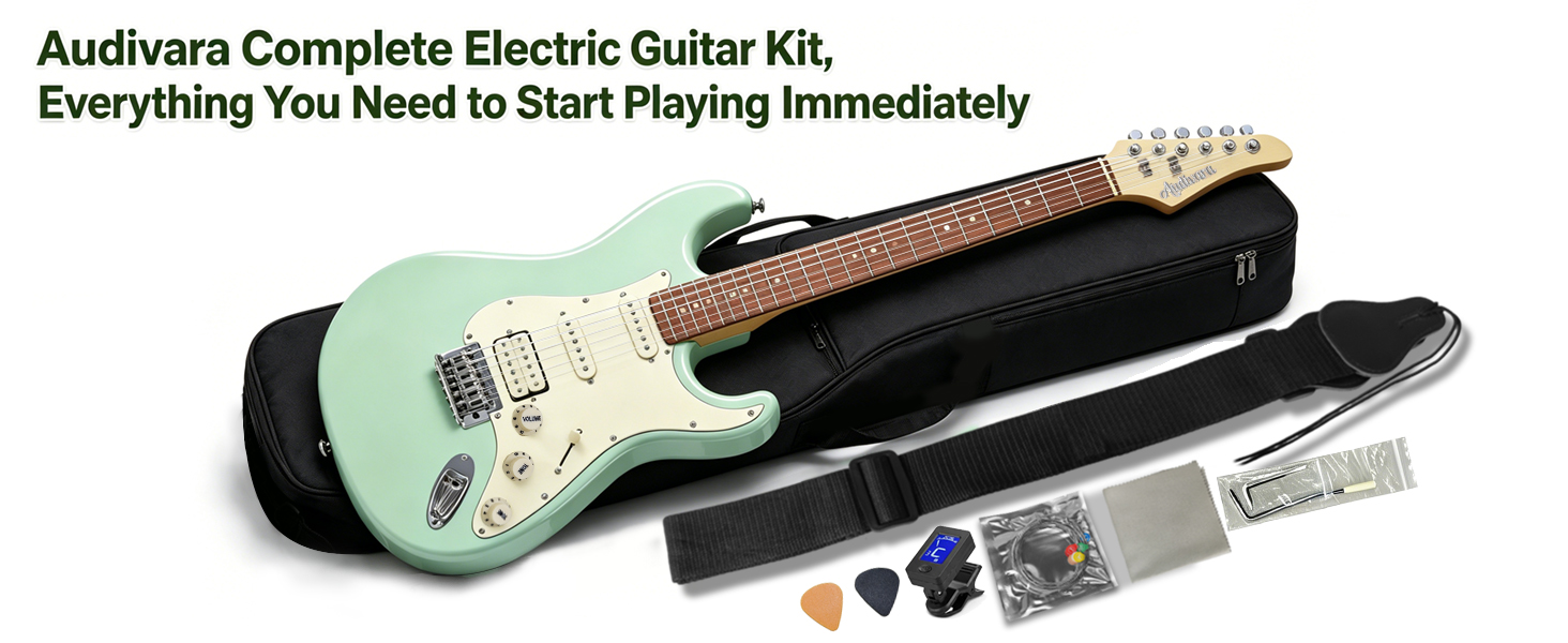 Audivara ST Style Guitar All Skill Levels Use 07