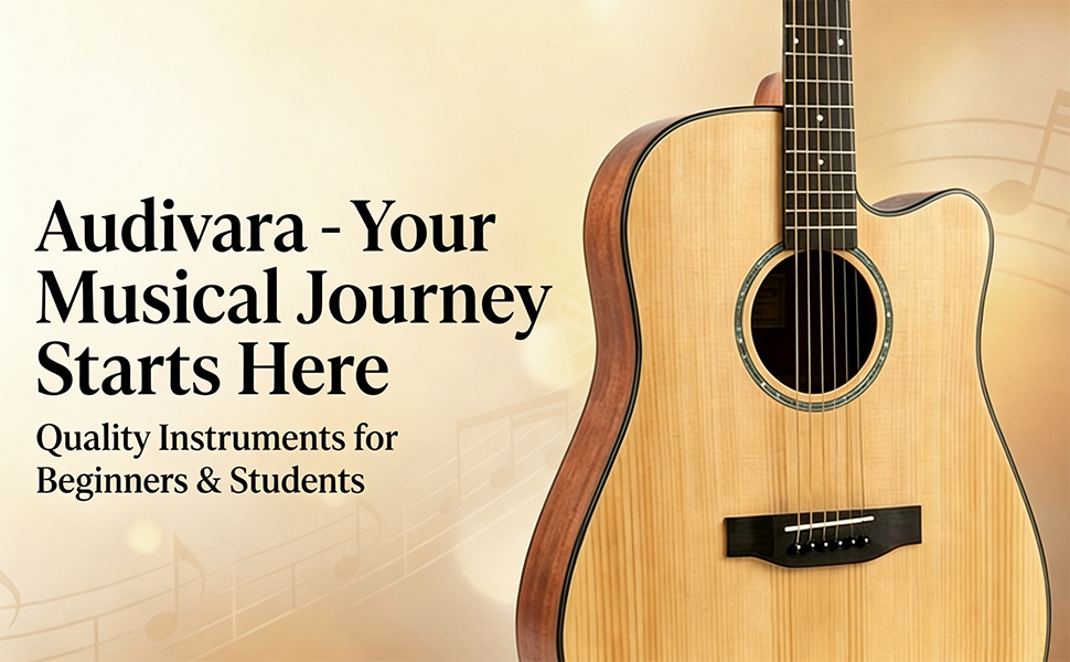 Audivara premium acoustic guitar for beginners and students starting their musical journey