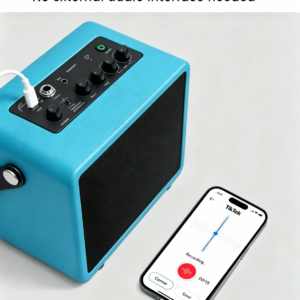 Direct OTG recording from blue guitar amp to mobile phone TikTok app without interface