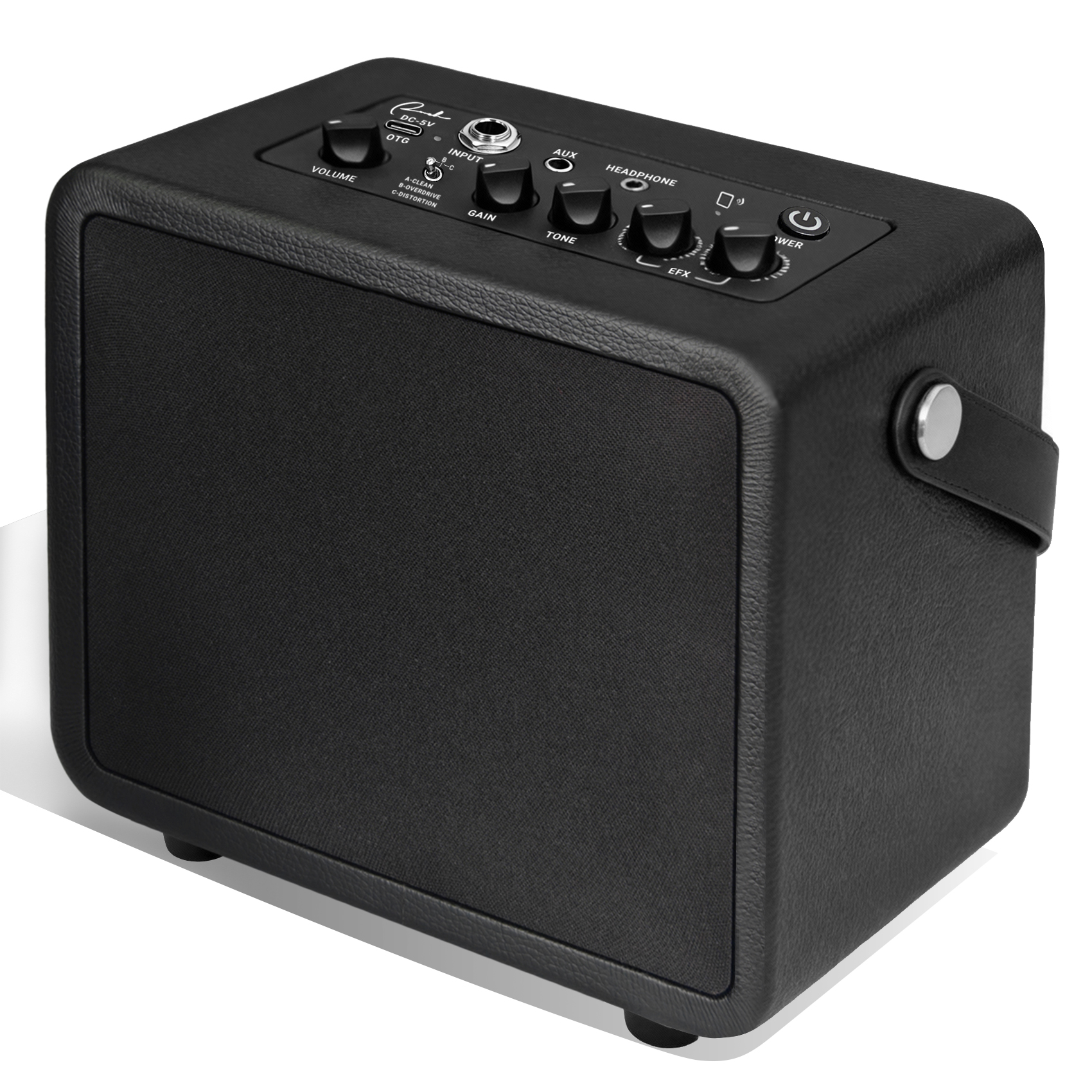 Ranch 3-channel portable electric guitar amplifier desktop speaker in classic black