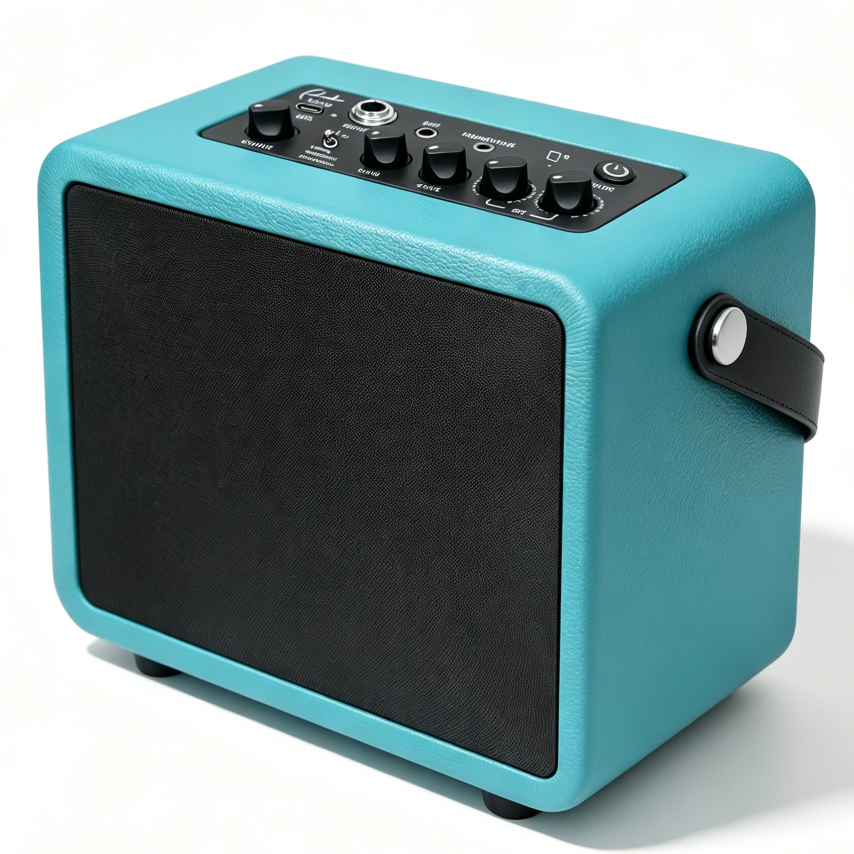 Ranch 3-channel portable electric guitar amplifier desktop speaker in classic blue
